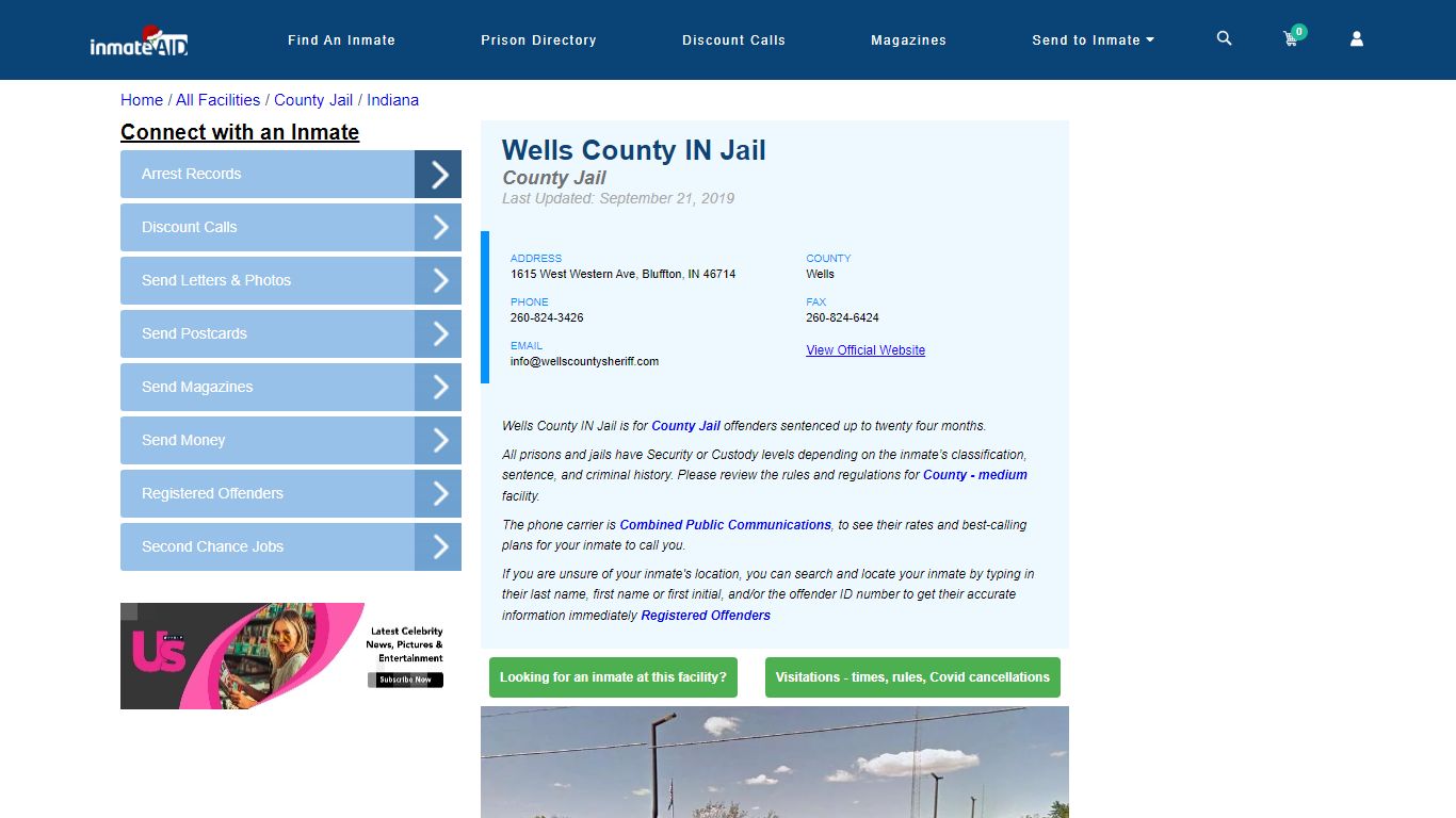 Wells County IN Jail - Inmate Locator - Bluffton, IN